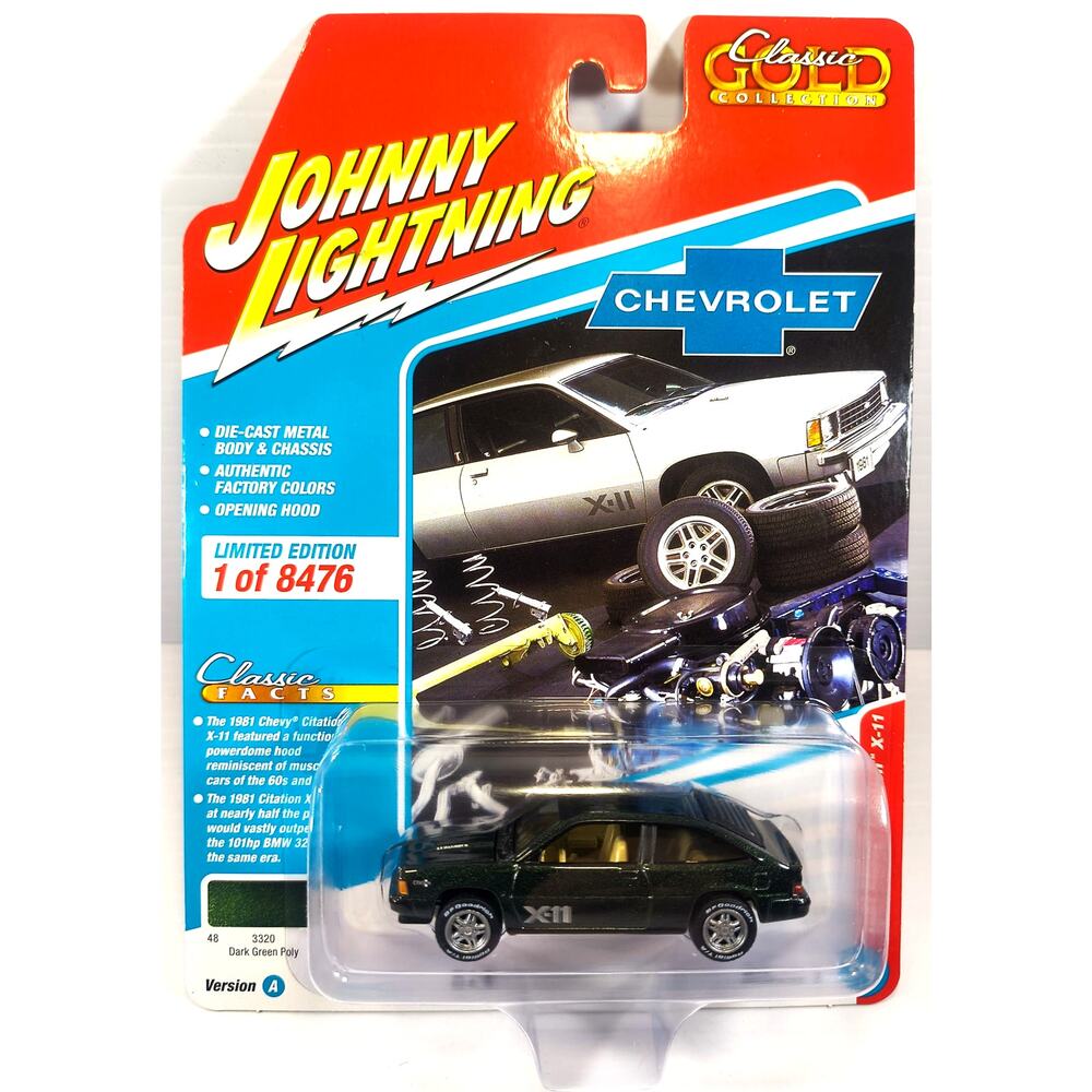 Johnny Lightning Classic Gold Chevrolet 1981 CHEVY CITATION X-11, New, See Pics!